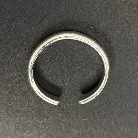 925 SILVER ADJUSTABLE PINKY RING UNISEX - Picture 9 of 10